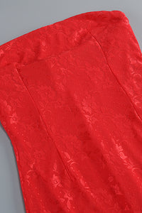 Strapless Flower Embroidered Maxi Dress