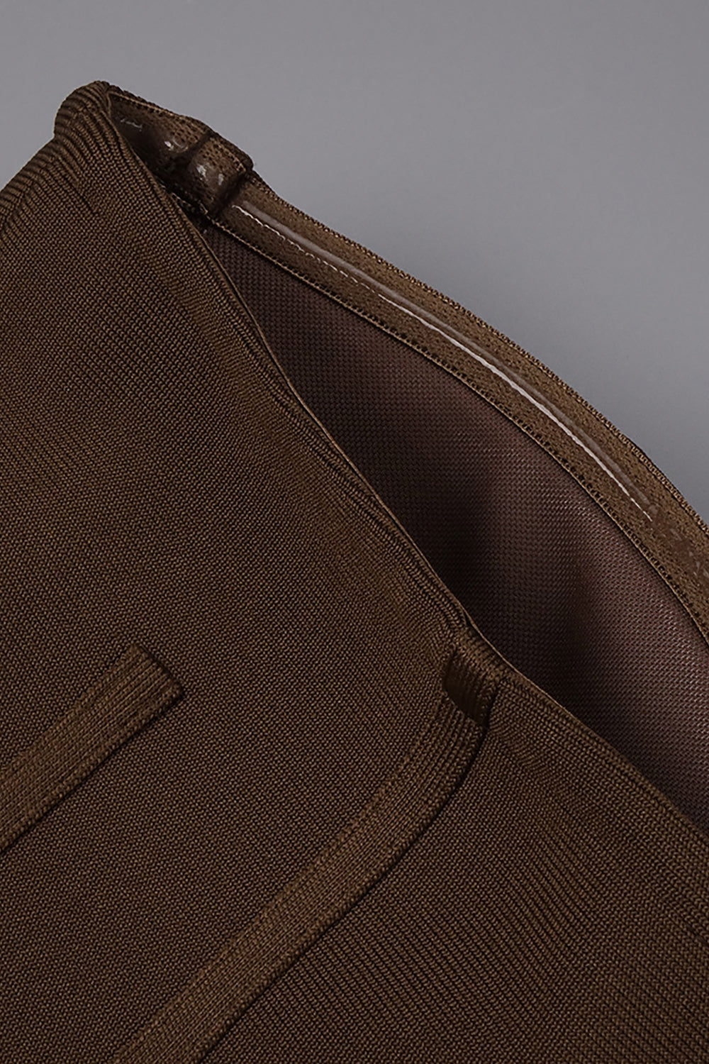 Strapless Linear Suiting Maxi Dress