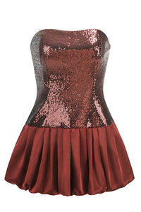Strapless Sequin Bubble Dress