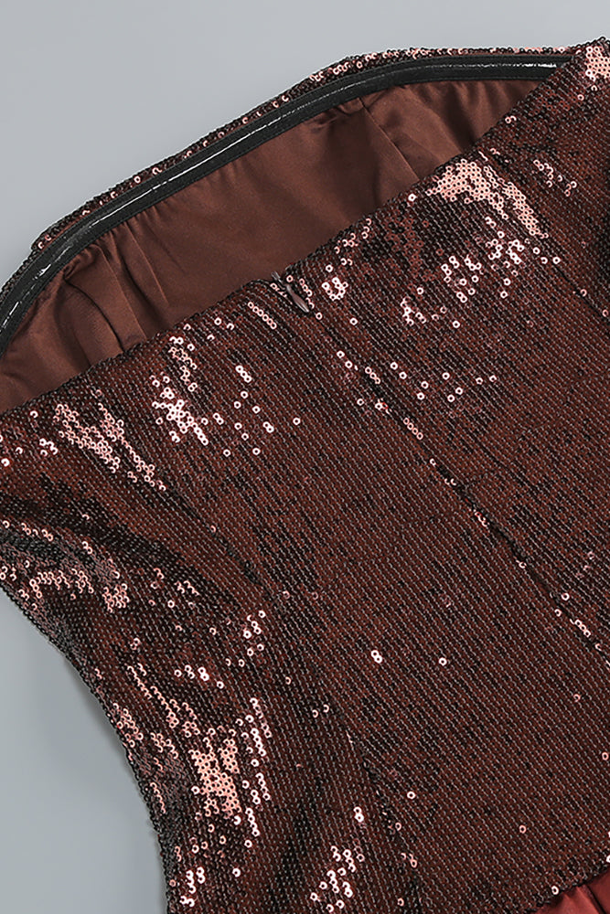 Strapless Sequin Bubble Dress