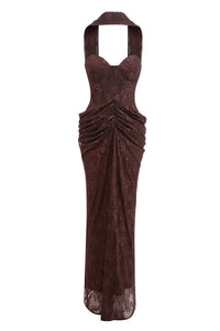 Strapless Sweetheart Neck Maxi Dress