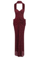 Strapless Sweetheart Neck Maxi Dress