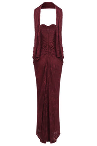 Strapless Sweetheart Neck Maxi Dress