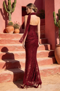 Strapless Sweetheart Neck Maxi Dress