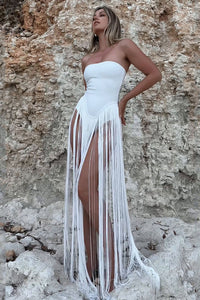 Strapless Tassel Bandage Bodysuits