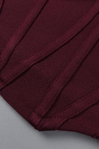 Strapless Top Fringe Maxi Gown