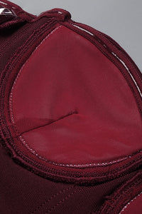 Strapless Top Fringe Maxi Gown