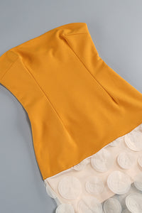 Strapless Flare Gown in Orange