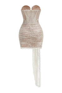 Strapless Lace Corset Mini Dress