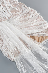 Strapless Lace Corset Mini Dress