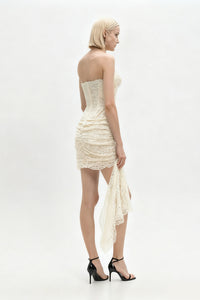 Strapless Lace Corset Mini Dress