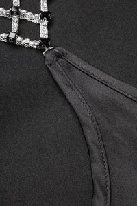 Strappy Backless-fishtail Maxi Dress in Black