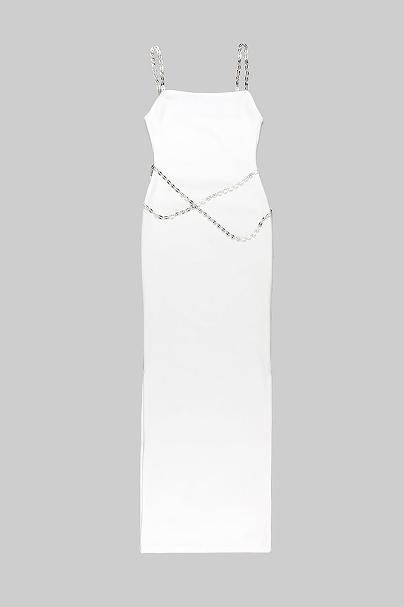 Strappy Chain-link Bandage Maxi Dress