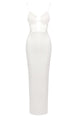 Strappy Cut-out Maxi Dress in Whtie