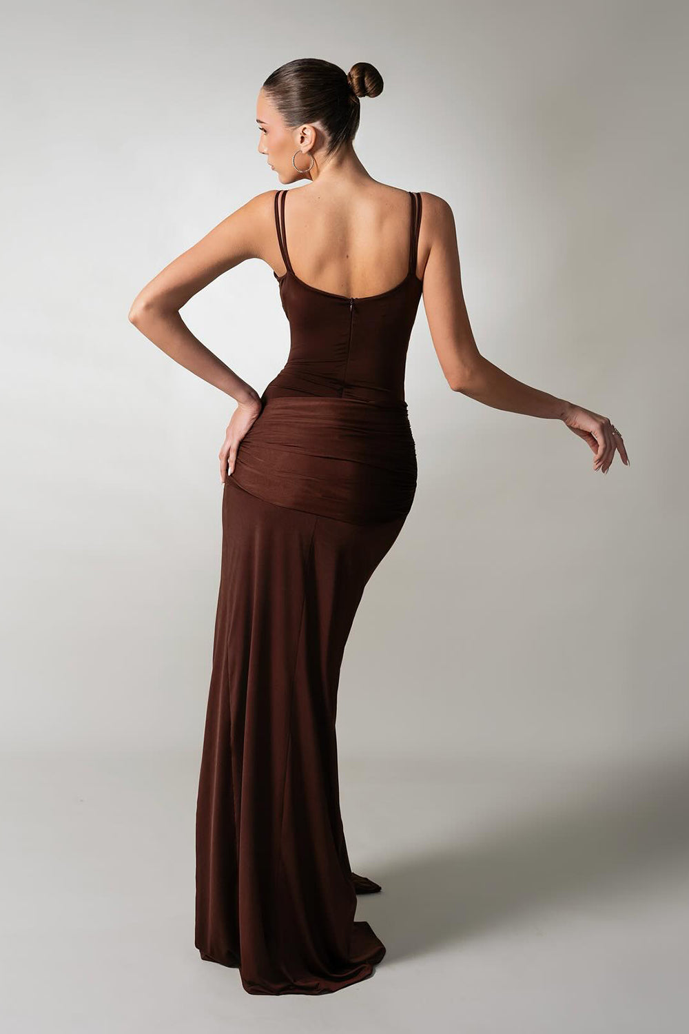 Strappy Draped Maxi Dress