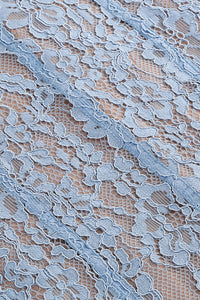 Strappy Lace Column Midi Dress in Blue
