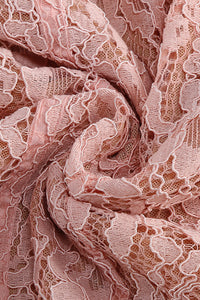 Strappy Lace Column Midi Dress in Pink
