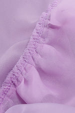 Strappy Ruffled A-Line Midi Dress In Lavender