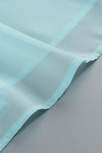 Strappy See-Through Gown in Aqua Blue