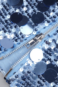 Strappy Sequin Maxi Dress