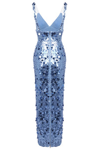 Strappy Sequin Maxi Dress