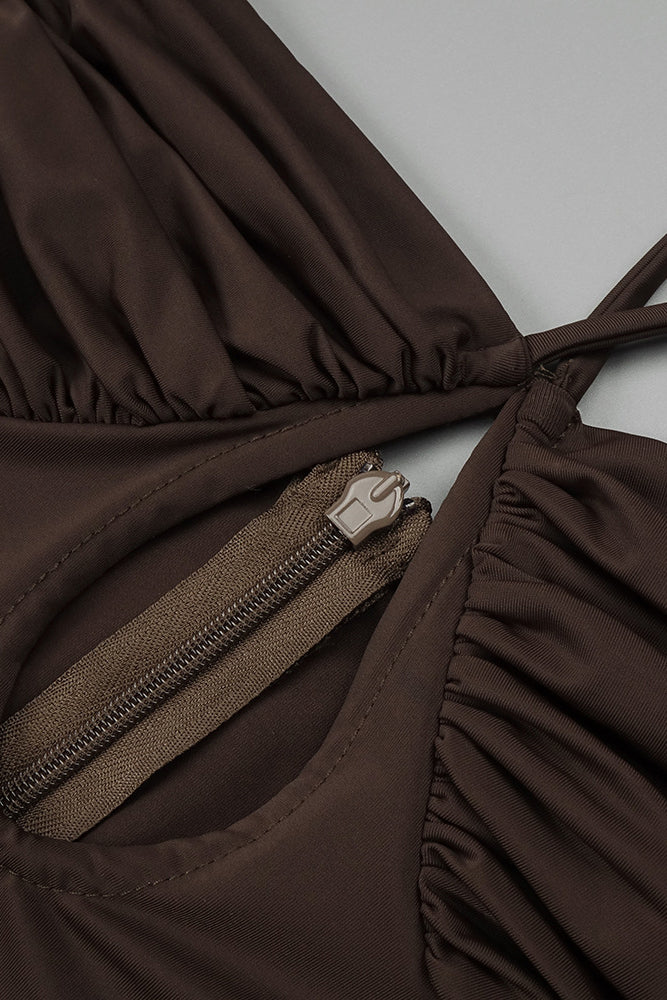 Strappy Draped Maxi Dress