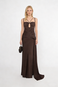 Strappy Draped Maxi Dress