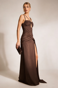 Strappy Draped Maxi Dress