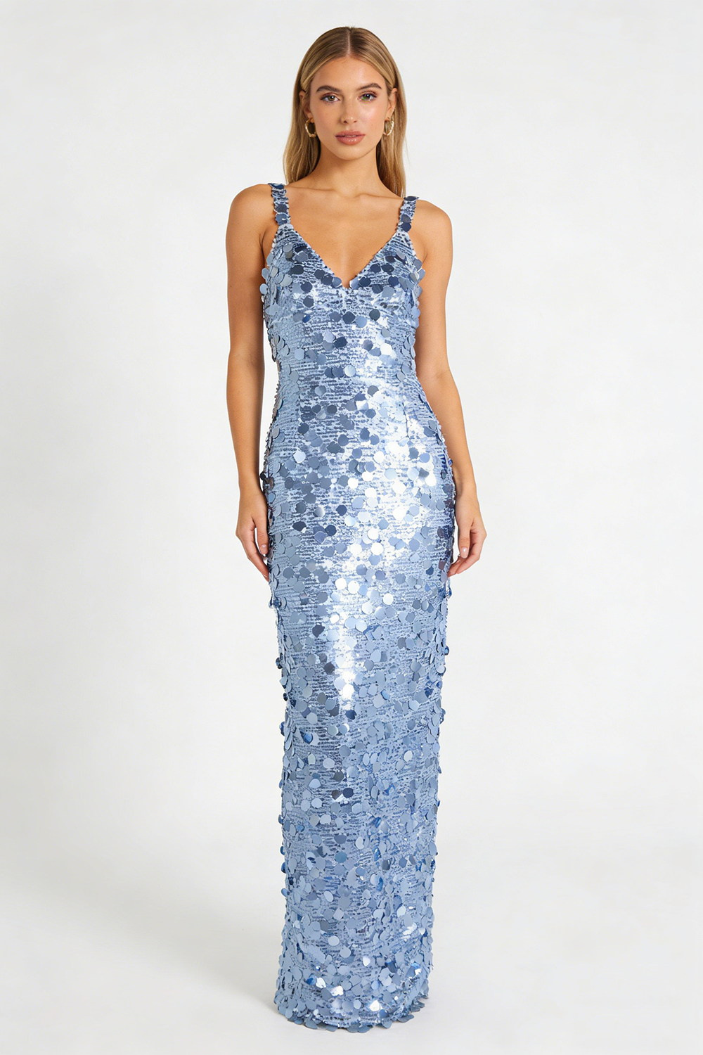 Strappy Sequin Maxi Dress