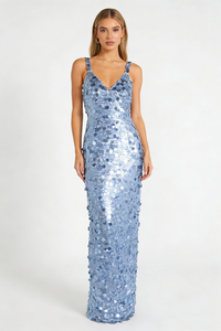 Strappy Sequin Maxi Dress