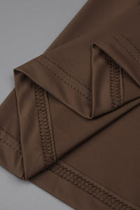 Plunge Ripple Draped Gown