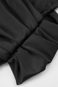 See-Through Draped High-Slit Dress