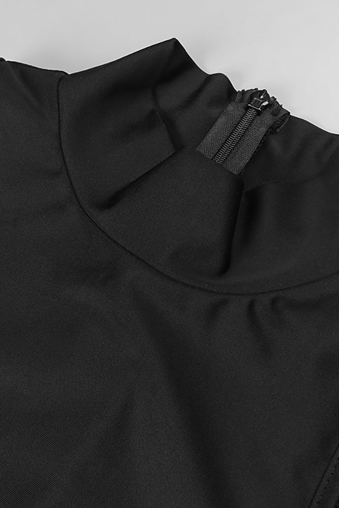 See-Through Draped High-Slit Dress