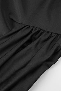 See-Through Draped High-Slit Dress