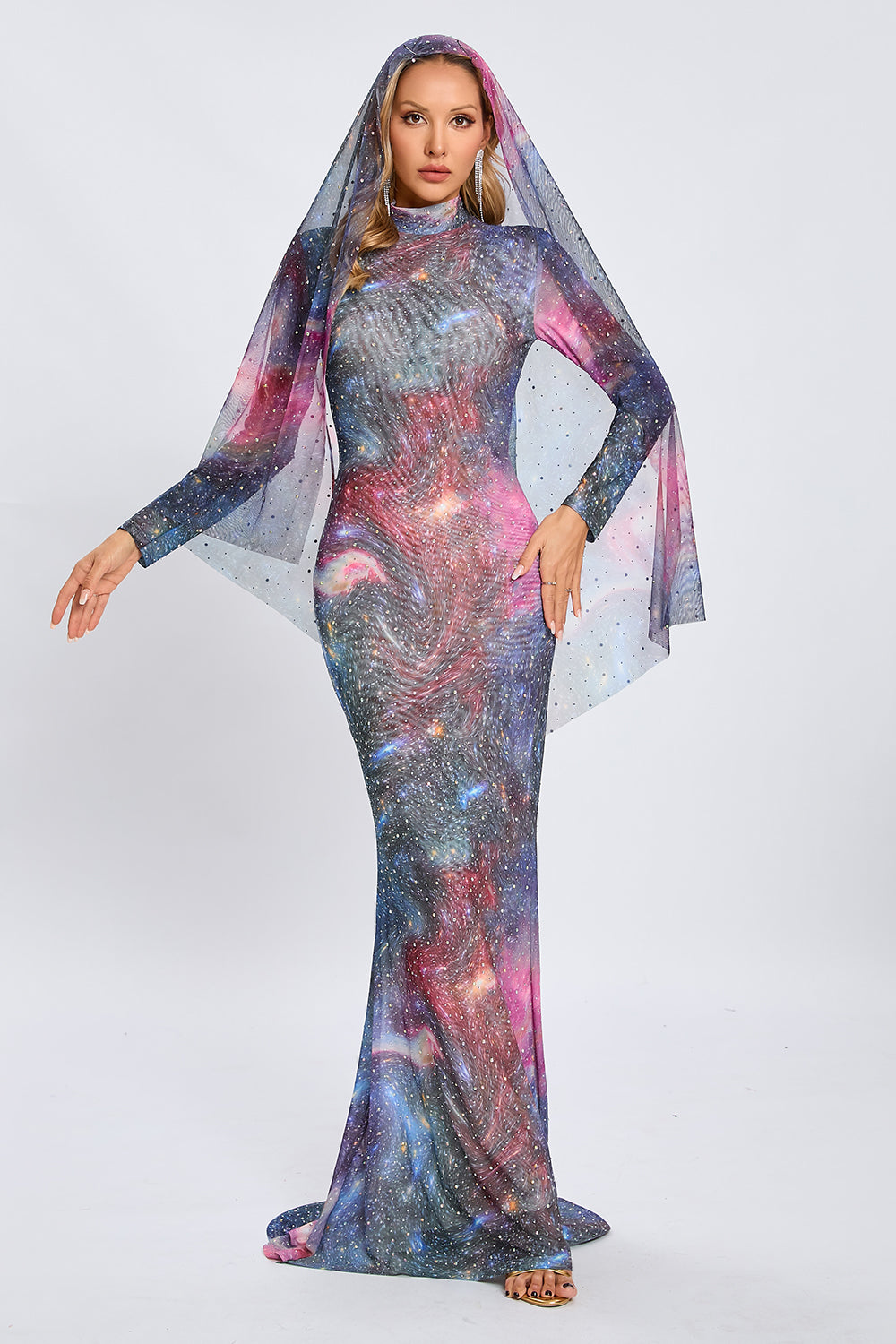 Tie-dye Effect Maxi Dress