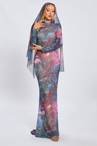 Tie-dye Effect Maxi Dress