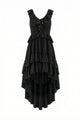 Tiered High-Low Ruffle Maxi Dress