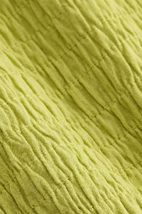 Tiered High-Low Ruffle Maxi Dress in Green