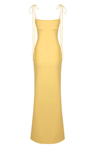 Tulip Bandage Maxi Dress in Yellow Black
