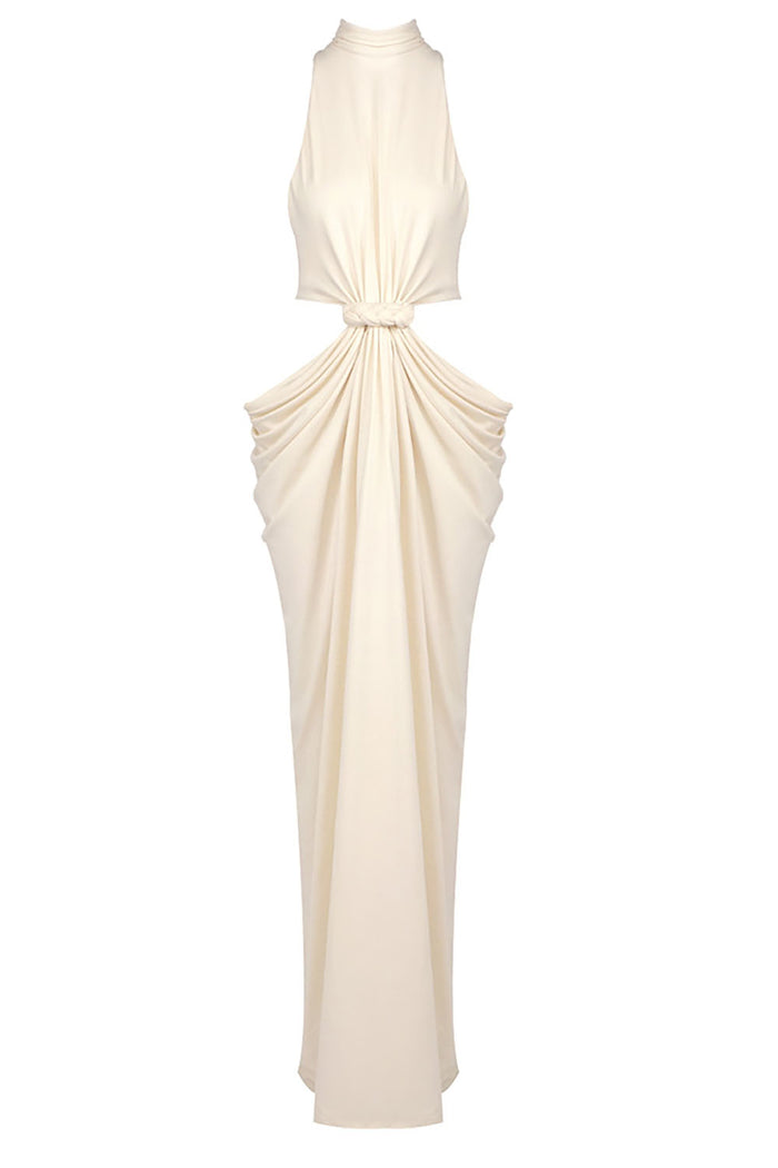 Turtle Cutout Waist Maxi Dress