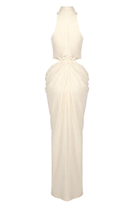 Turtle Cutout Waist Maxi Dress