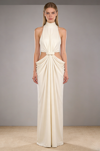 Turtle Cutout Waist Maxi Dress