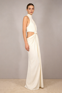 Turtle Cutout Waist Maxi Dress