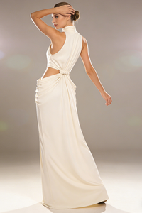 Turtle Cutout Waist Maxi Dress