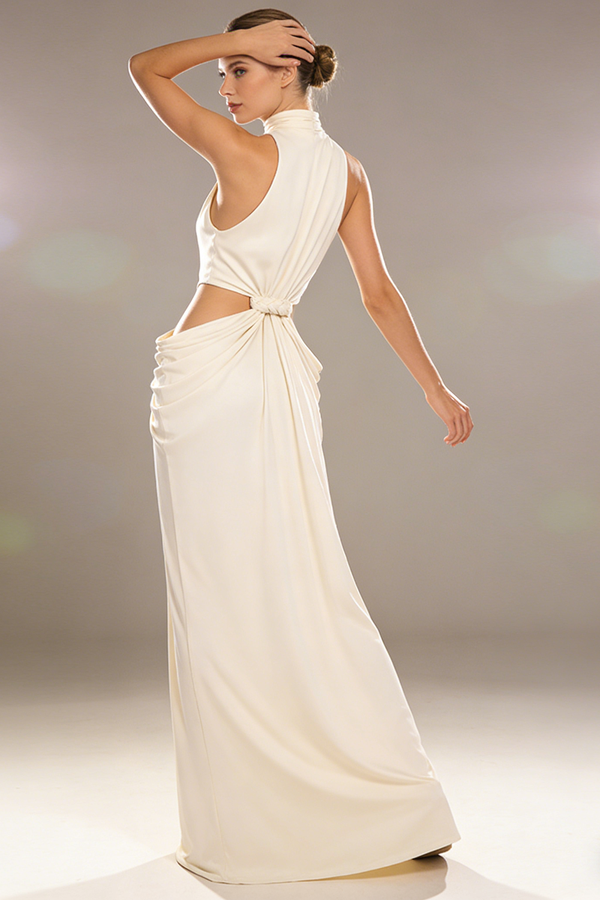 Turtle Cutout Waist Maxi Dress