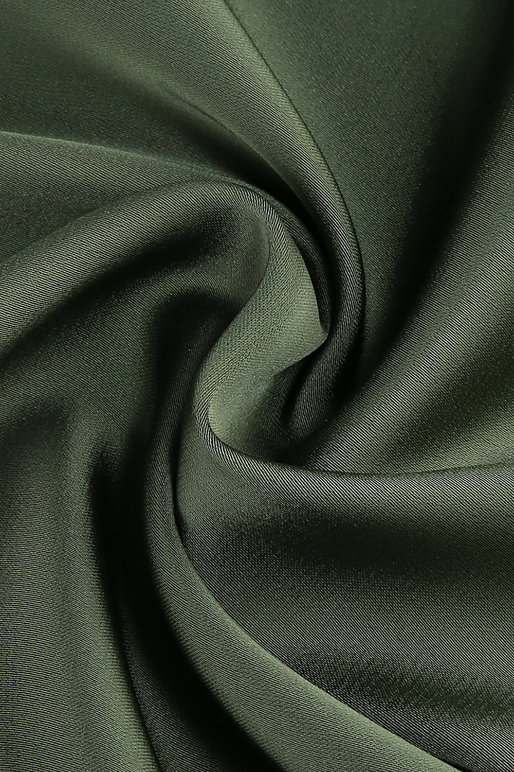 Turtleneck Cut-Out Drape Maxi Dress in Olive