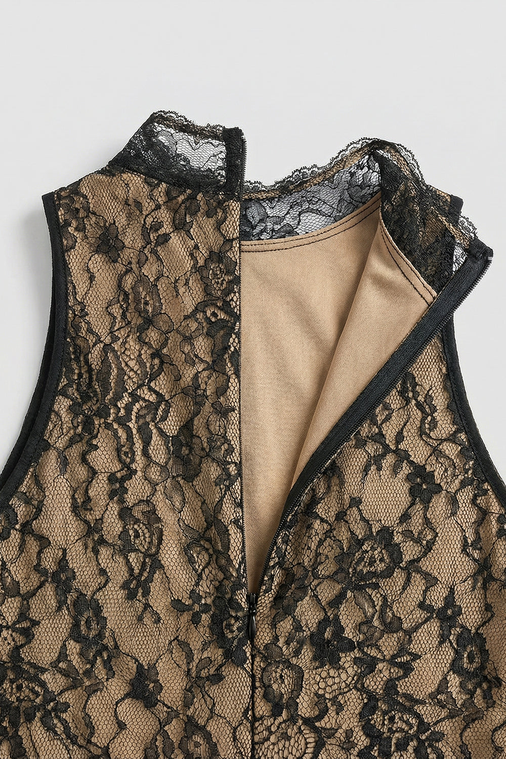 Turtleneck Lace Gown