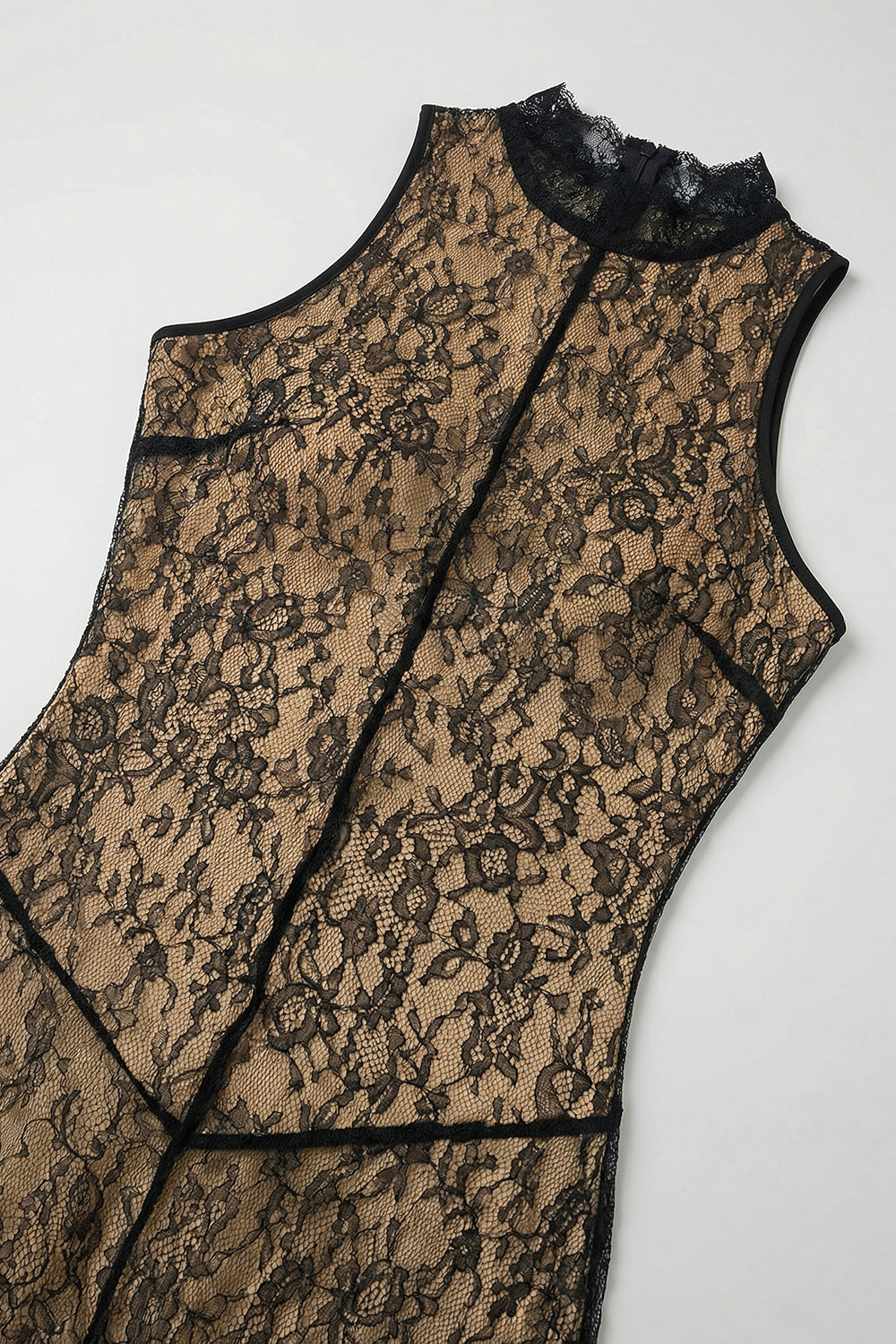 Turtleneck Lace Gown