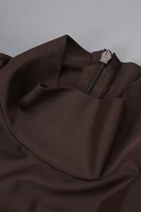 Turtleneck Long Sleeve Cutout Maxi Dress