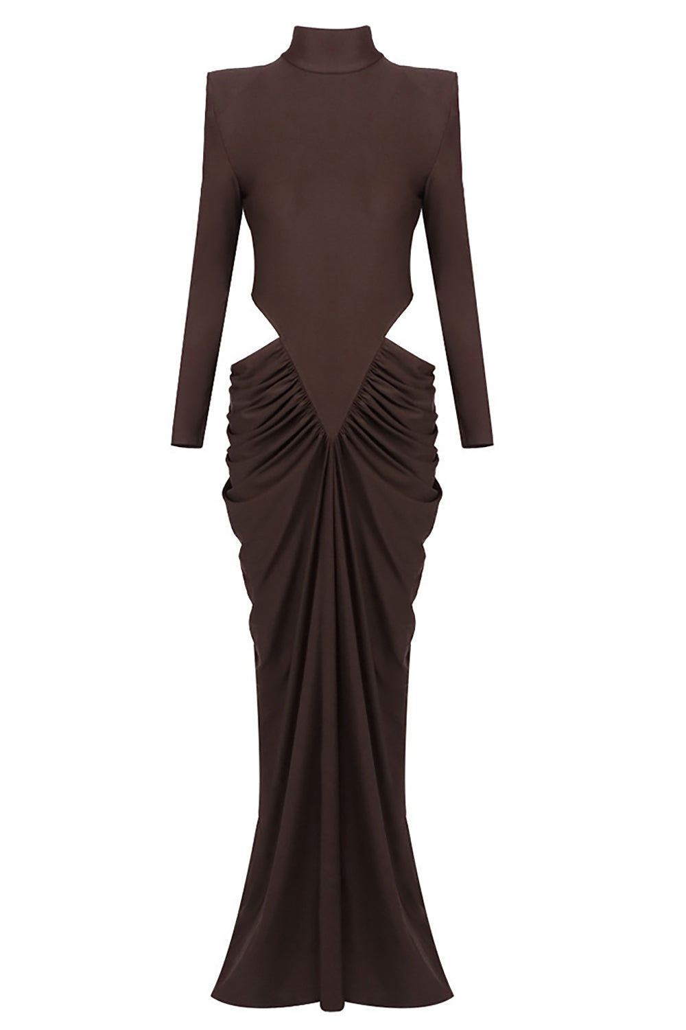 long sleeve cutout maxi dress Turtleneck Long Sleeve Cutout Maxi Dress – CHICIDA